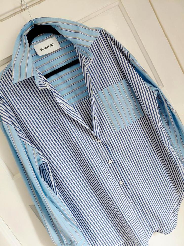 Silvian Heach royale tuniek blouse krijtstreep L NW149,-, Kleding | Dames, Blouses en Tunieken, Zo goed als nieuw, Maat 42/44 (L)