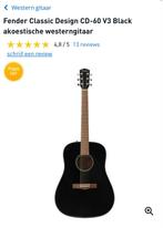 Fender Western Gitaar zwart Akoestisch / Klassiek, Ophalen, Zo goed als nieuw, Western- of Steelstringgitaar