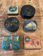 6x grammofoon naalden doosje/blikje met naalden bakeliet, Ophalen of Verzenden, Zo goed als nieuw, Overige