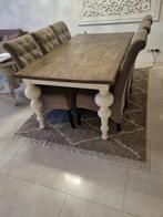 kloostertafel, landelijke tafels, bolpoten, salontafel, Huis en Inrichting, Ophalen, Zo goed als nieuw, Vijf personen of meer