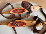Antieke Nijdam Friese Houten Schaatsen met Leren Riempjes, Ophalen of Verzenden, Overige typen, Nijdam