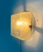 Vintage wandlamp ijskristal, Kaiser Idell ‘60, Ophalen of Verzenden, Zo goed als nieuw, Glas, Vintage retro buisframe design rotan webbing papercord