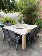 Teak houten dining tuintafel ROUGH-X 170x170x76cm, Tuin en Terras, Ophalen, Gebruikt, Teakhout