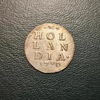 Mooie oude zilveren munt dubbele wapenstuiver Holland 1780, Vóór koninkrijk, Zilver, Losse munt, Overige waardes