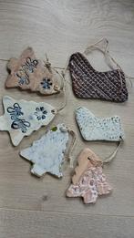 Keramieken Kerstboomhangers - Handgemaakt - 6 stuks, Ophalen of Verzenden, Nieuw