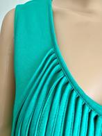 G386 Juffrouw Jansen:  mt. M=38/40 jurk groen, Maat 38/40 (M), Ophalen of Verzenden, Zo goed als nieuw, Knielengte