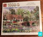 King puzzel 1000 stukjes. April Cottage, Ophalen of Verzenden, 500 t/m 1500 stukjes, Zo goed als nieuw, Legpuzzel