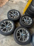 Bmw 3 serie originele velgen set met goeie banden, Velg(en), 17 inch, Ophalen of Verzenden, Zomerbanden