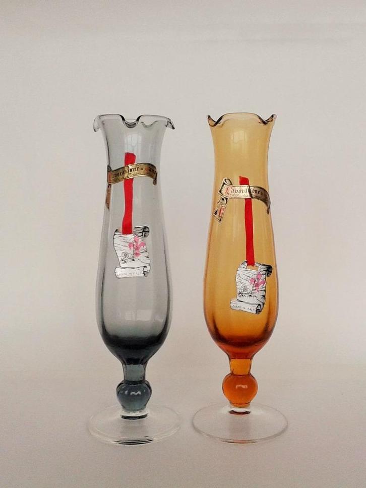 Vaas (2) Toscane Italia Vintage, Antiek en Kunst, Antiek | Glas en Kristal, Ophalen of Verzenden