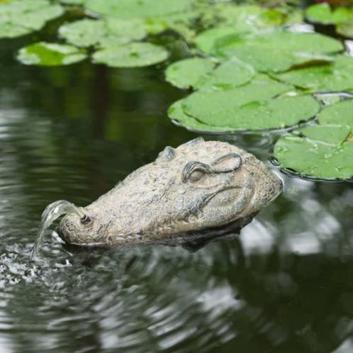 Ubbink - Drijvende Krokodil met vijverpomp, Tuin en Terras, Vijver-toebehoren, Gebruikt, Vijverpomp, Ophalen of Verzenden