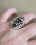 Maat 18 - Mooie zilveren (925) ring met HEMATIET, Ophalen, 18 tot 19, Zo goed als nieuw, Met edelsteen