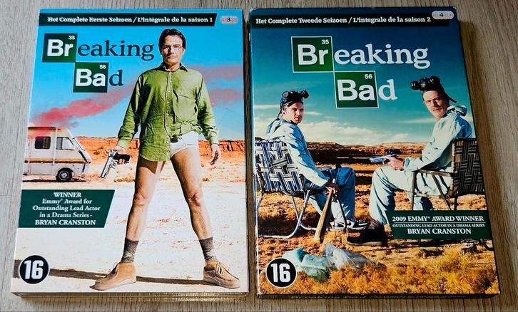 Breaking Bad - Seizoen 1 & 2 - 7 DVDs, Cd's en Dvd's, Dvd's | Tv en Series, Zo goed als nieuw, Drama, Boxset, Vanaf 16 jaar, Ophalen of Verzenden