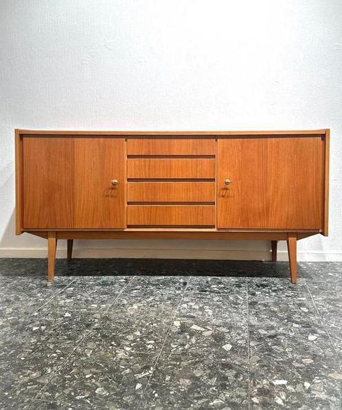 Vintage Notenhout Dressoir Minimalistisch Sideboard, Huis en Inrichting, Kasten | Dressoirs, Zo goed als nieuw, 25 tot 50 cm, Ophalen of Verzenden