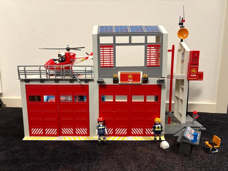 Playmobil 9462 Grote Brandweerkazerne met geluid, Kinderen en Baby's, Speelgoed | Playmobil, Gebruikt, Complete set, Ophalen