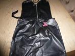 Maat S setje zwart met rits latex style nieuw, Nieuw, Ophalen of Verzenden, Overige thema's, Kleding