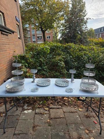 Zilver nieuwe sweettable decoratie 10-delig beschikbaar voor biedingen