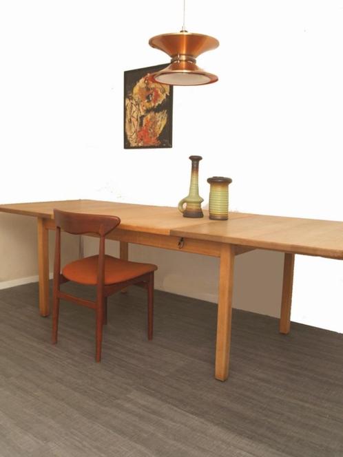 Deense Kurt Ostervig verlengbare eiken mid-century design, Huis en Inrichting, Tafels | Eettafels, Vijf personen of meer, Rechthoekig