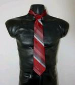 Haute couture gestreepte rode stropdas van Oscar de la Renta, Verzenden, Zo goed als nieuw, Rood, Met patroon