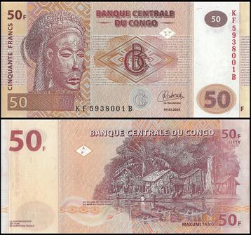 Congo 2020/2022, 4 nieuwe opvolgende bankbiljetten (UNC) beschikbaar voor biedingen