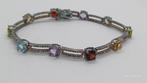 Zilveren armband 925 gekleurde steentjes, Ophalen of Verzenden, Zo goed als nieuw, Met edelsteen, Zilver