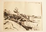 Jan Wiegers litho duinen Groninger Ploeg, Antiek en Kunst, Kunst | Litho's en Zeefdrukken, Ophalen of Verzenden