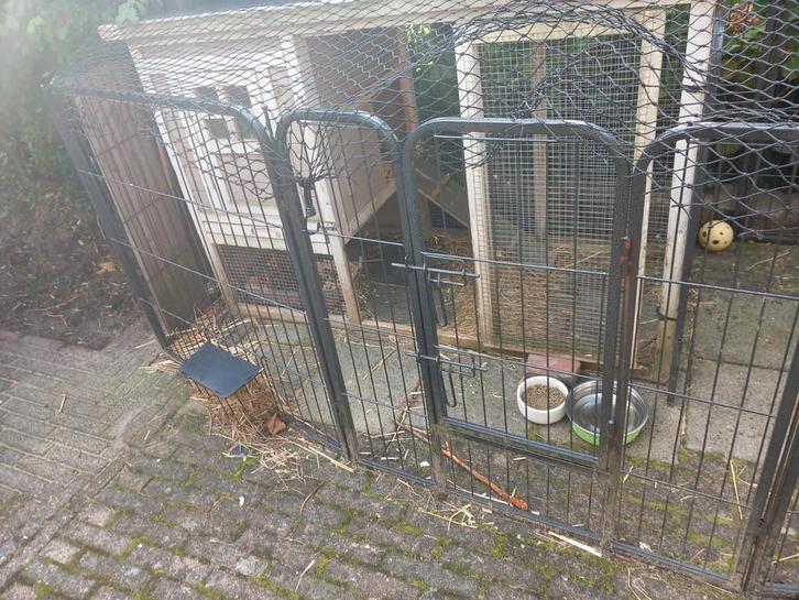Puppyren 16 panelen 80 cm hoog, Dieren en Toebehoren, Hondenhokken, Zo goed als nieuw, 110 cm of meer, Ophalen