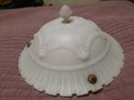 Bisque glazen hanglamp schaal, Gebruikt, Ophalen of Verzenden, Glas, Minder dan 50 cm