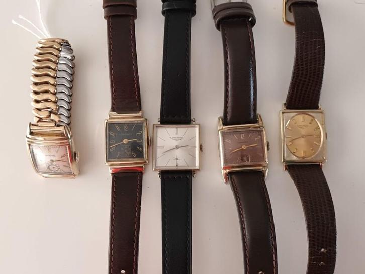 Lot van 5 Longines polshorloges, izgs, Sieraden, Tassen en Uiterlijk, Horloges | Antiek, Polshorloge, Longines, Overige materialen
