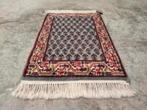 Handgeknoopt oosters tapijt India Mir grijs wol 42x62cm