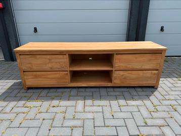 Teakhouten TV-meubel 2 meter met 4 lades beschikbaar voor biedingen