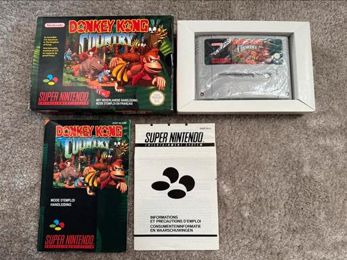 SNES CIB game Donkey Kong Country mint Nintendo, Spelcomputers en Games, Games | Nintendo Super NES, Zo goed als nieuw, 2 spelers