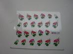 Velletje nagel water decals stickers BJC-177 bloemen roze, Sieraden, Tassen en Uiterlijk, Verzenden, Nieuw, Toebehoren, Handen en Nagels