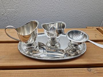 Te koop, verzilverd roomstel  beschikbaar voor biedingen