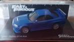 Nissan Skyline GT-R R34 "Fast & Furious" Blauw 1/43 Altaya F, Nieuw, Overige merken, Ophalen of Verzenden, Auto