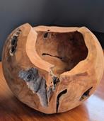 Houten bloempot, Ophalen, Zo goed als nieuw, Rond, Hout