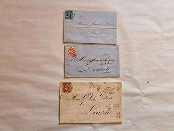 3 x brief uit 1800, Willem III beschikbaar voor biedingen