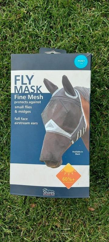 Vliegenmasker met neusflap. Maat pony. Nieuw. Merk Shires beschikbaar voor biedingen