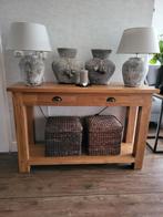 Teakhouten sitetable, Huis en Inrichting, Tafels | Sidetables, Ophalen, 100 tot 150 cm, Teakhout, Landelijk