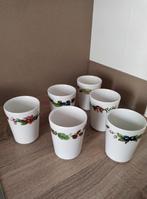 Zes melkbekers 200 ml. fruitdecor Marjolein Bastin Libelle, Huis en Inrichting, Keuken | Servies, Overige typen, Ophalen of Verzenden