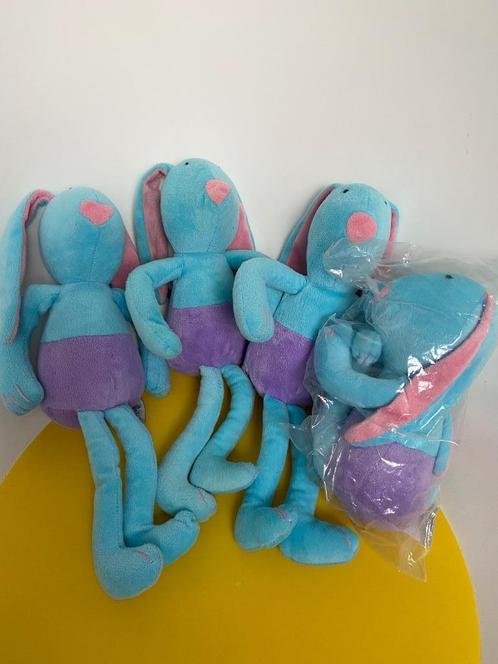 028 jumbo konijn blauw paars, Kinderen en Baby's, Speelgoed | Knuffels en Pluche, Konijn, Ophalen of Verzenden