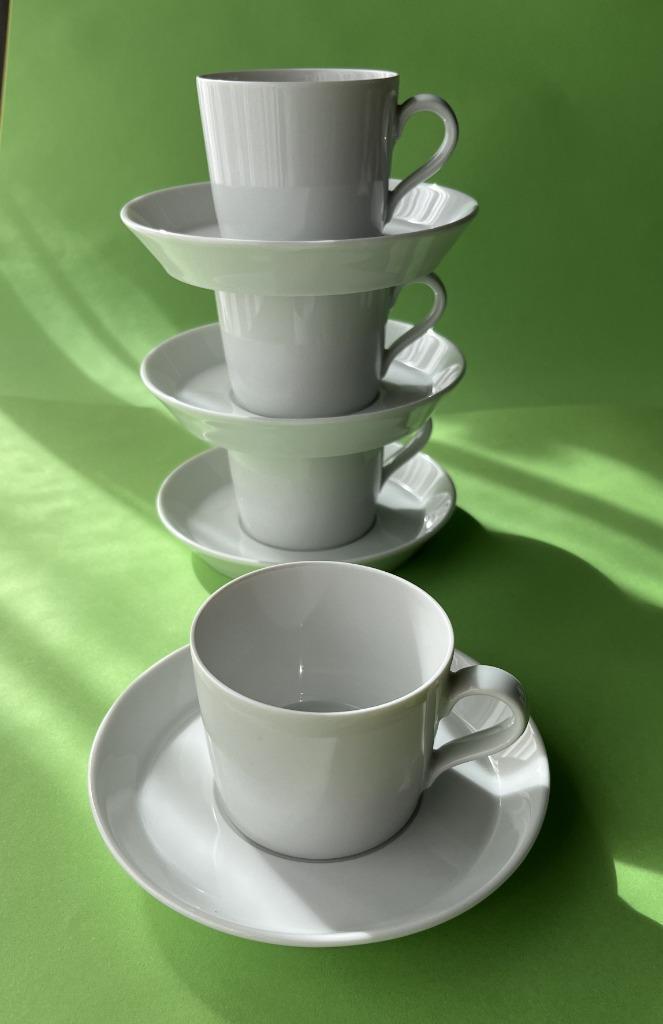 kopjes, theekopje,  Tric Arzberg, wit, 4 stuks geheel nieuw, Huis en Inrichting, Keuken | Servies, Nieuw, Kop(pen) en/of Schotel(s)