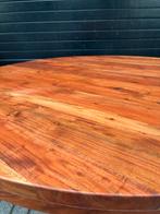 Mango houten eettafel 130 cm, Ophalen of Verzenden, Zo goed als nieuw, Vijf personen of meer, Rond