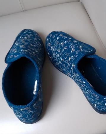 Blauwe washable Pantoffels met Bloemenprint - Maat 39 beschikbaar voor biedingen