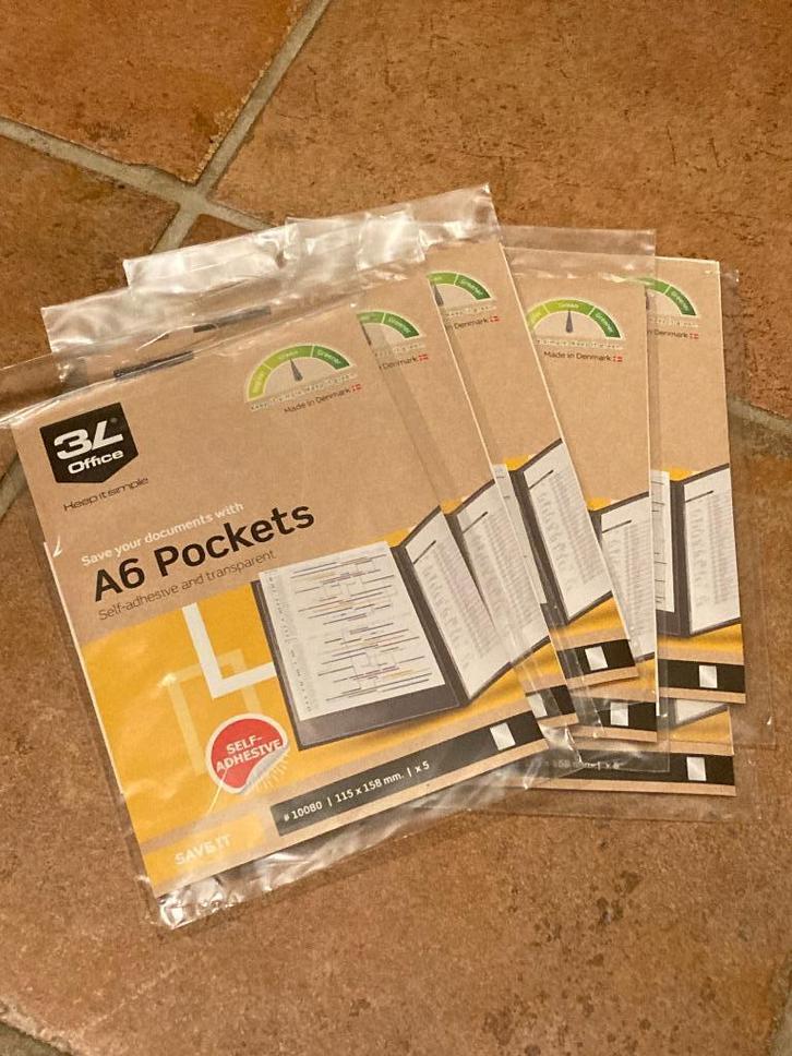 Zelfklevende A6 pockets, Diversen, Papierwaren, Nieuw, Ophalen of Verzenden