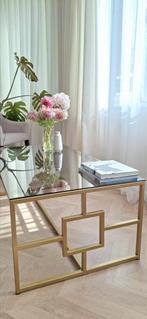 Bijzettafel - coffee table - sidetable, Huis en Inrichting, Tafels | Bijzettafels, Gebruikt, Metaal of Aluminium, 75 cm of meer