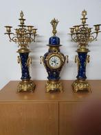 Pendule met twee kandelaars, Antiek en Kunst, Antiek | Klokken, Ophalen