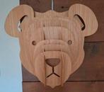 Houten beren hoofd 3D, Ophalen, Zo goed als nieuw, Wanddecoratie