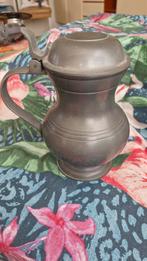 Tinnen kan met deksel 18 cm hoog., Ophalen of Verzenden