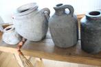 Setje van 4 kruikjes, kannetjes, potjes  *sober, landelijk*, Huis en Inrichting, Woonaccessoires | Overige, Ophalen, Gebruikt
