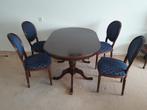 Eethoek tafel met 4 stoelen, Ophalen, Gebruikt, 4 tot 6 stoelen